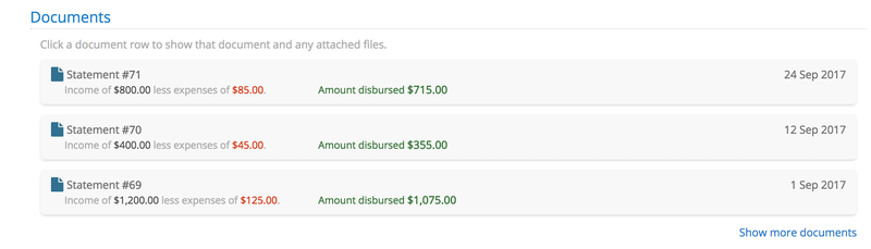 Owners Portal Documents View