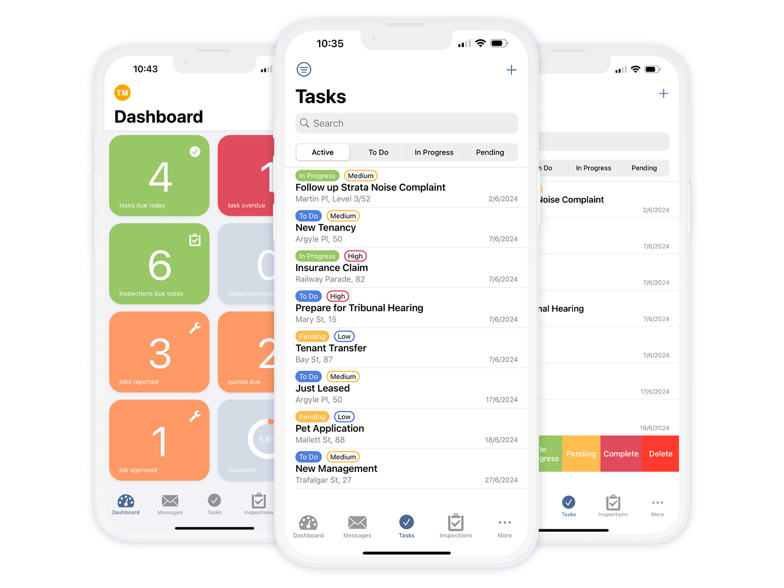 Features page tasks mobile