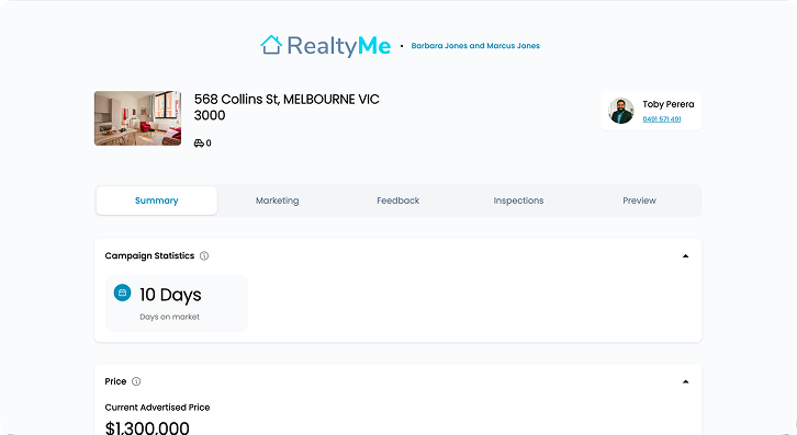 Owner reporting screen in Grow CRM