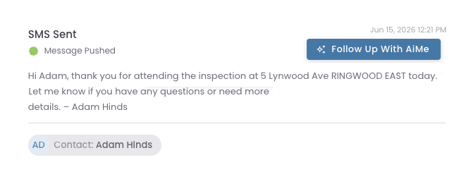 Respond and follow up with AI interface