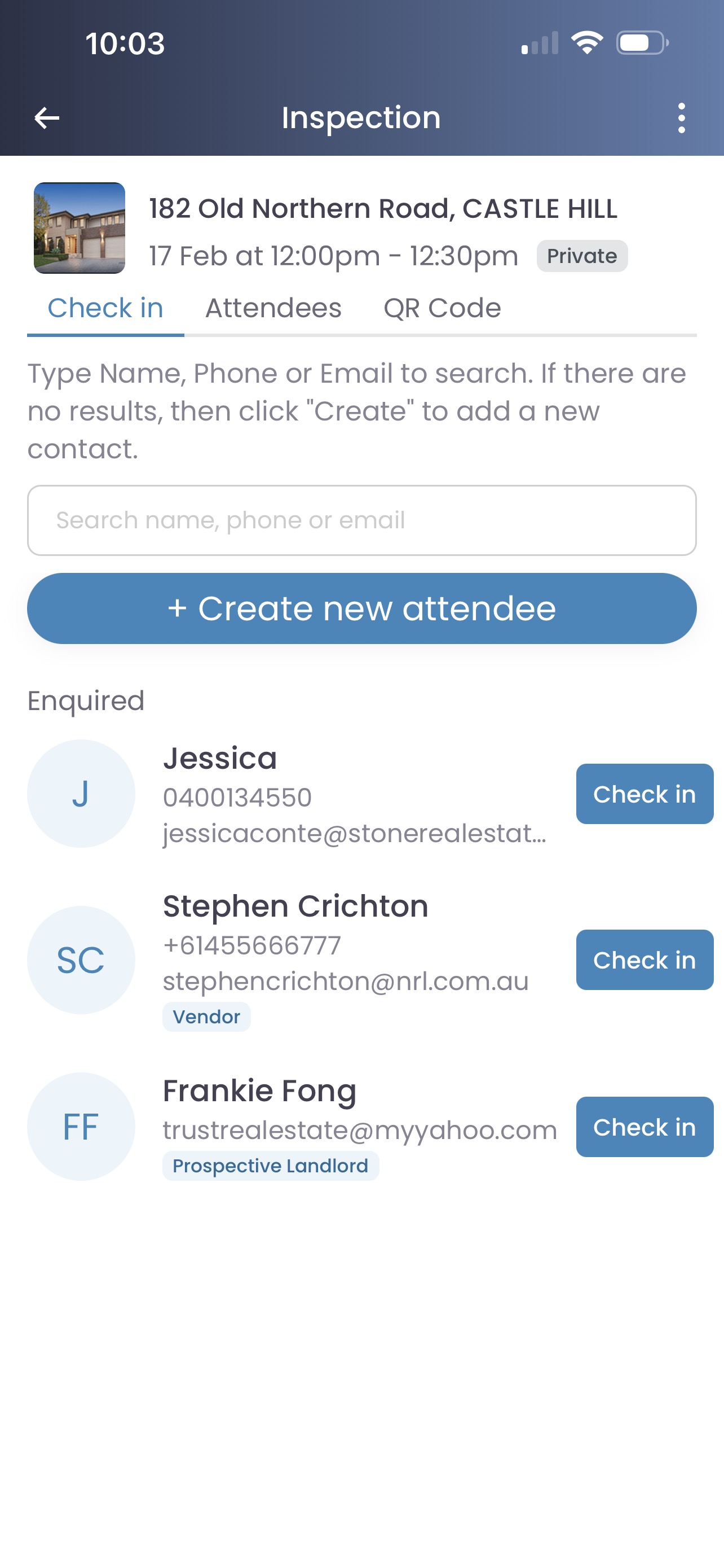 Mobile app screen three