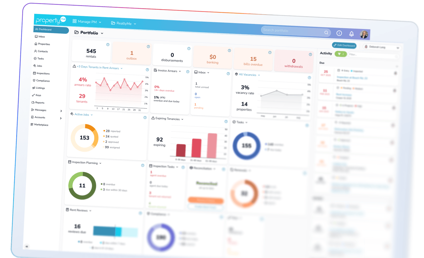Manage PM trust accounting dashboard preview