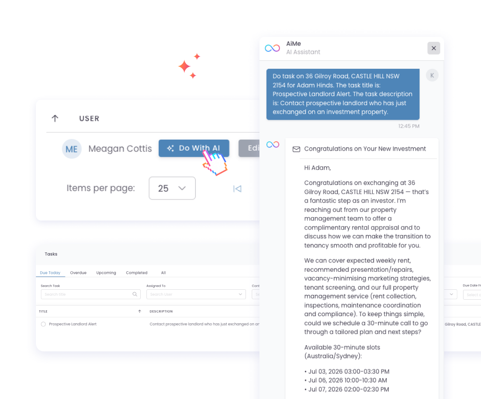 Do with AI task action interface