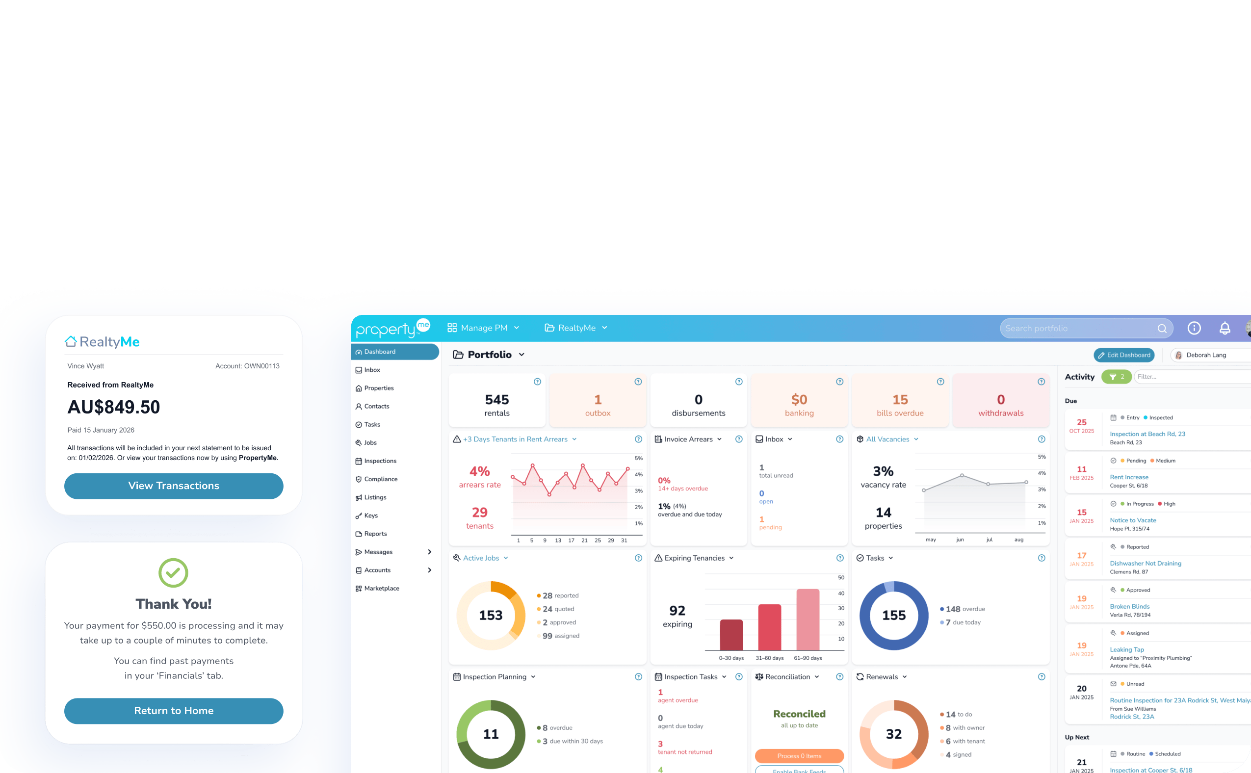 Manage PM with Trustless dashboard and payment confirmations