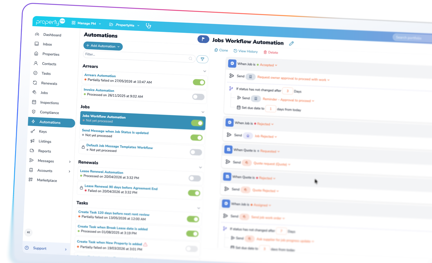 Placeholder for Jobs workflow interface