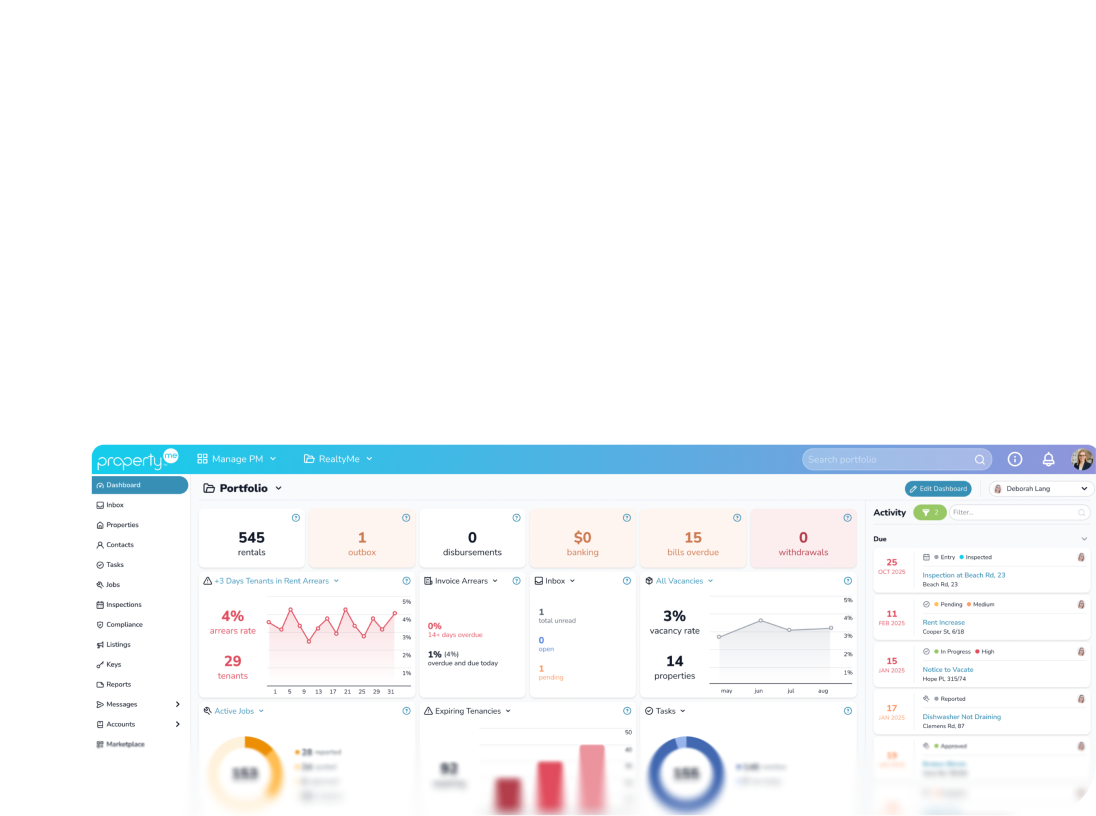 Manage PM with Trust Accounting dashboard