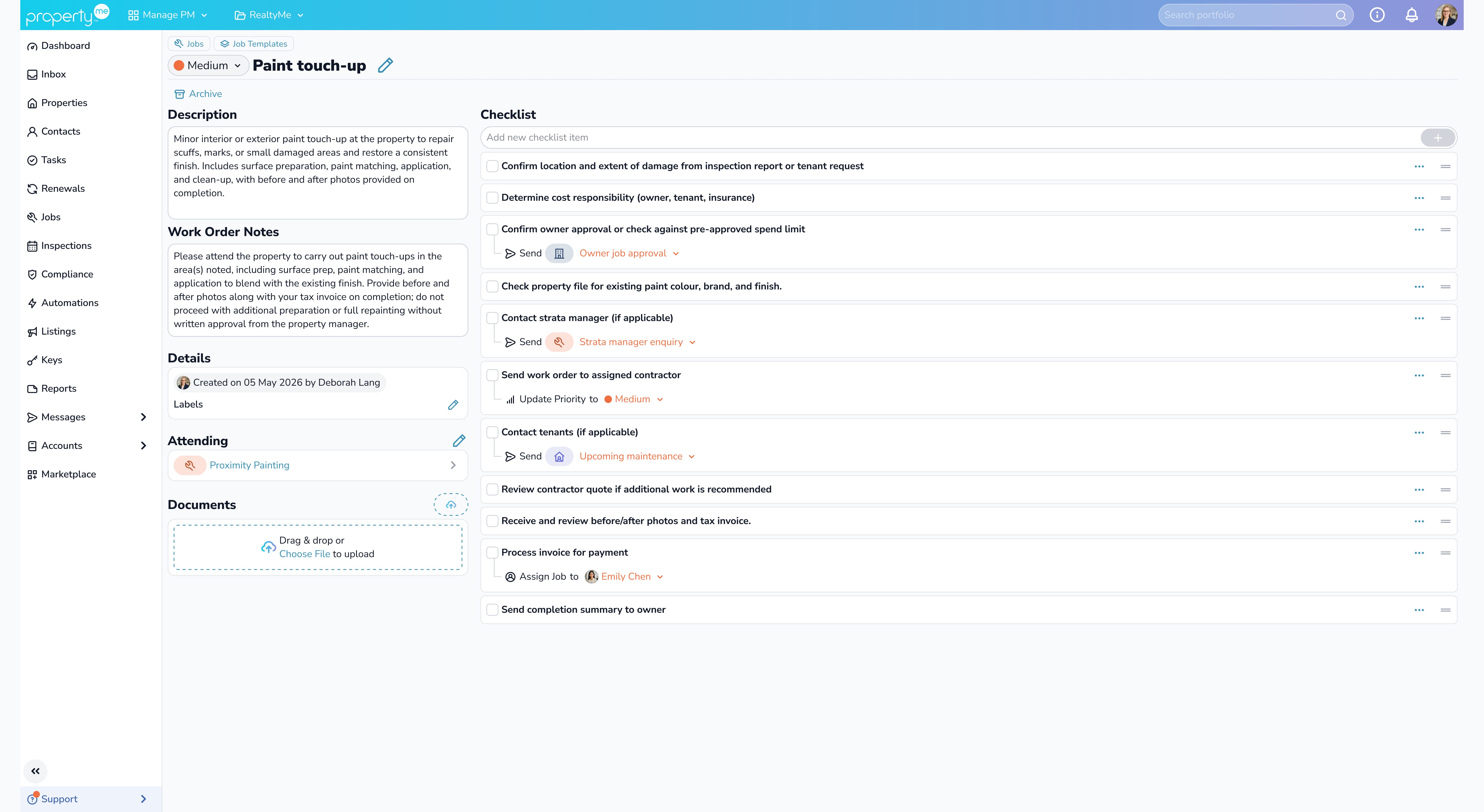 Jobs: Standardise repairs with templates and checklists