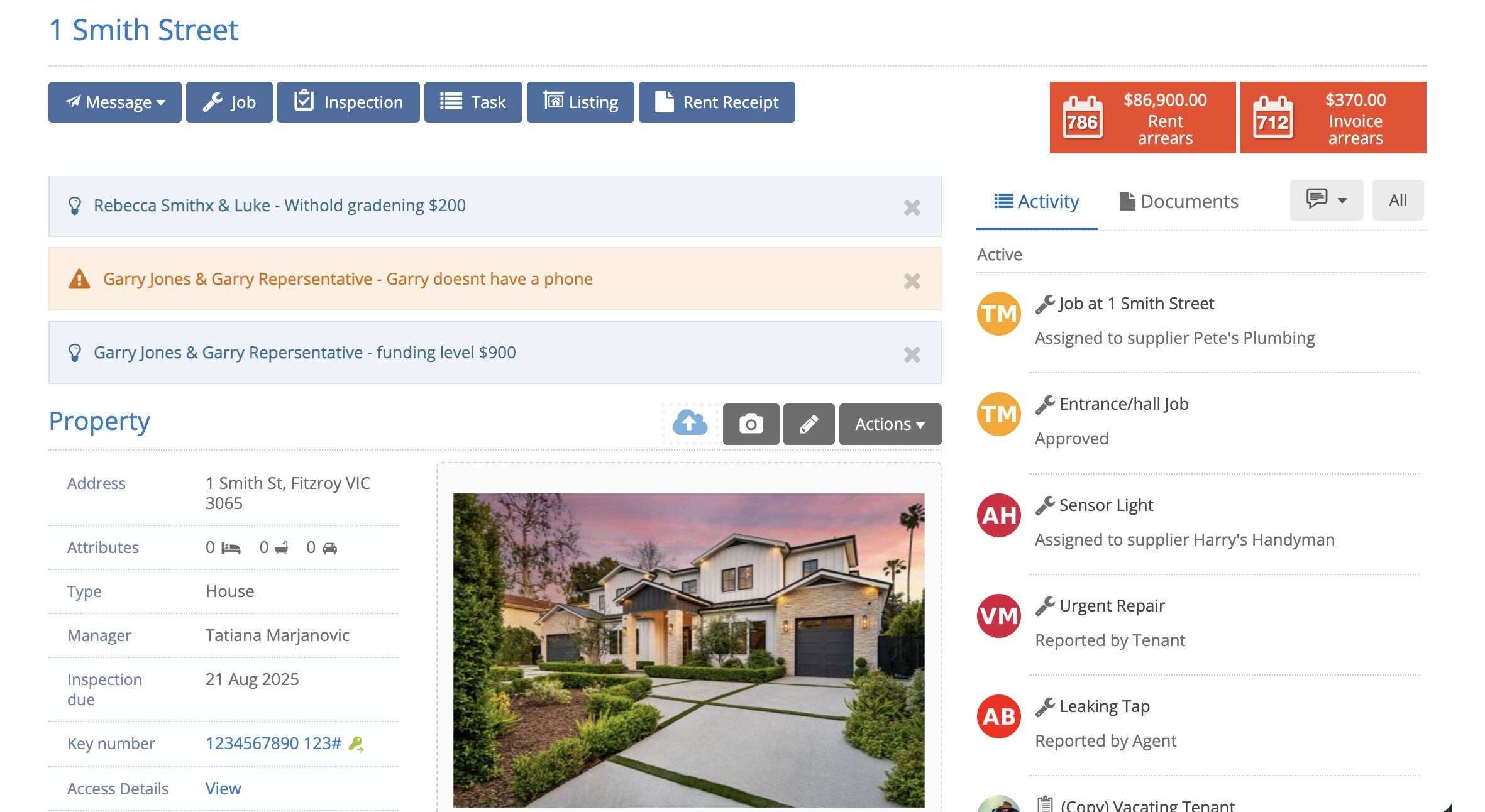 Properties & Client Views: See everything about a property in one place