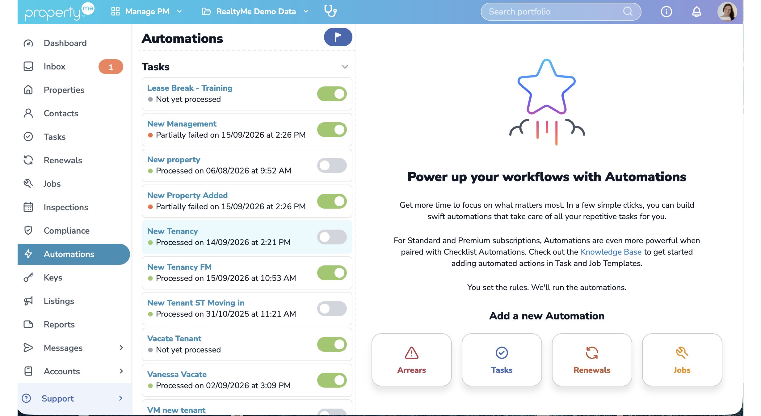 Task Automations: Prioritise and track every task
