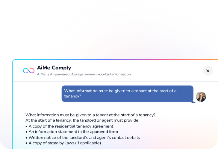 AiMe AI assistant interface