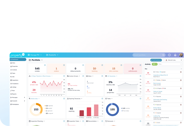 Manage PM with Trust Accounting dashboard